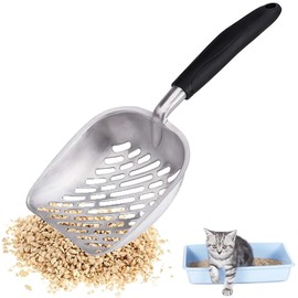Roysmart Cat Scoop, Non-Stick Cat Litter Scoop, Robust Aluminium, Durable Metal Cat Litter Tray Scoop for Pets, Cats, Kittens