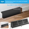 Yaocom 1 Pcs 18 Inch Baseboard Register Duct Opening Size