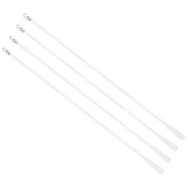 uxcell Blind Wand Replacement with Hook,4Pcs 24" Long Fiberglass Blind Tilt Wand with Alloy Hook and Grip,Vertical Blind Rod Stick for Window Blind Stick Wand Opener (White)