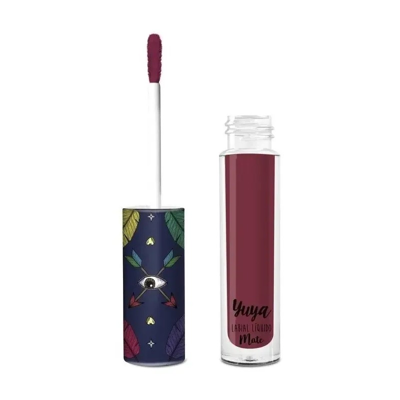 Labial Líquido Mate Yuya de Larga Duración Color Rojo Obscuro