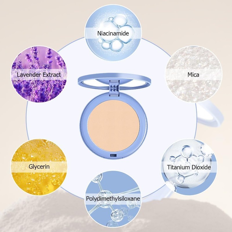 Polvos Compactos Maquillaje Matte Pressed Powdern Polvos Fijadores Maquillaje Facial