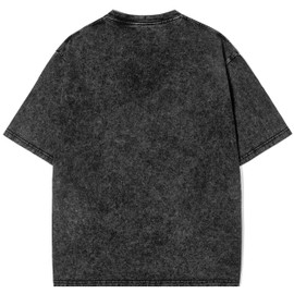 Eadali 1 Pack Men's Oversized Cotton T-Shirts Loose Fit Vintage Washed Unisex Short Sleeve Casual Streetwear Tops(A-Black,XL)