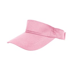 Sports Sun Visor Hats Athletic Cotton Adjustable Cap for Women and Men (US, Alpha, One Size, Large, Pink)