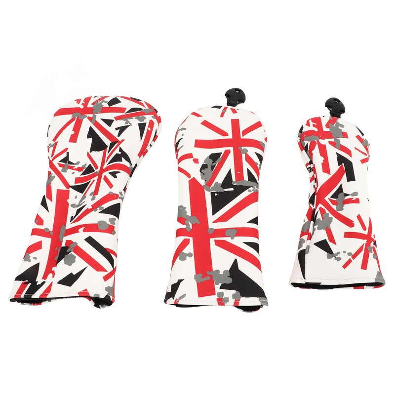 3Pcs Golf Club Head Cover Oxford Cloth British Flag Golf