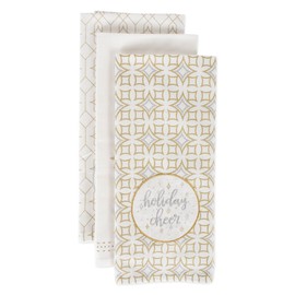 DII Cotton Christmas Holiday Dish, Decorative Oversized Towels, Perfect Home and Kitchen Gift, Embellished Winter Sparkle, 18 x 28