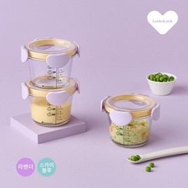 락앤락 리틀럽 디어 이유식용기 원형 밀폐캡 260ml 3P 3958580 Lock&Lock Little Love Deer Baby Food Container Round Airtight Cap 260ml 3P 3958580