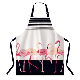 BGBDEIA Flamingo Apron Adjustable Neck Bib Apron for Men Women,Suitable for Kitchen Cooking Waitress Chef Apron