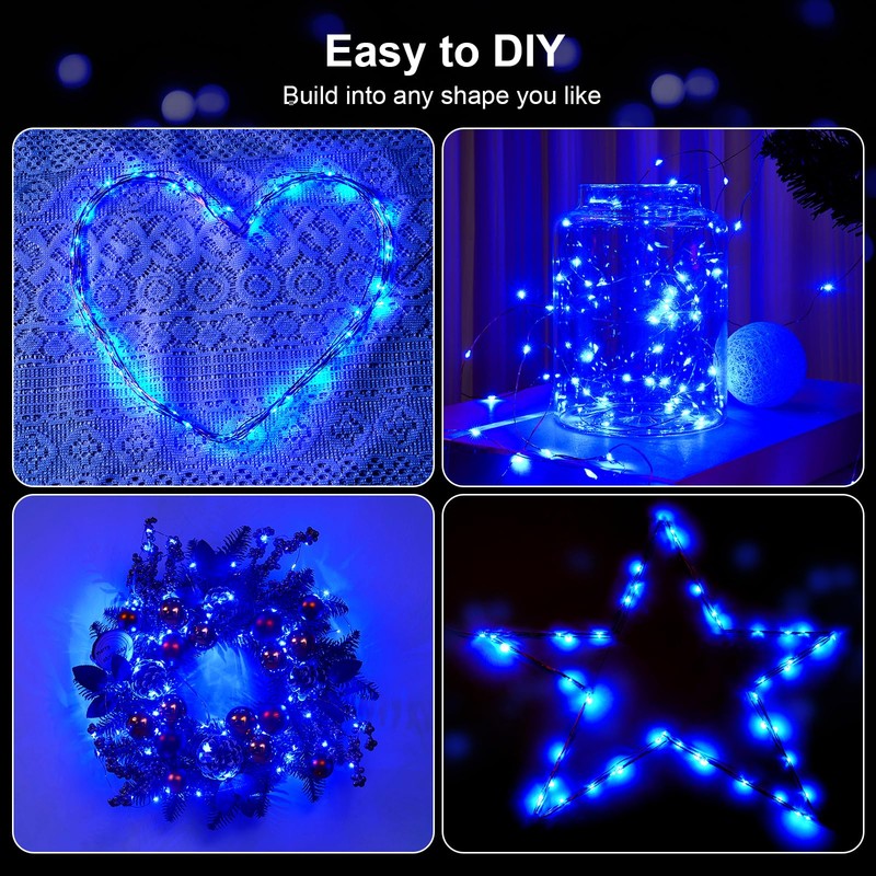 Ariceleo 2 Pack 16.4ft Battery Operated String Lights with Timer,
