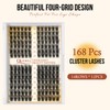 Cluster Lashes QUEWEL Individual Eyelashes 168 Pcs Lash Clusters Thin