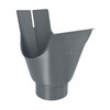 ZAMBELLI Drain pipe (oval) galvanised, folded 250/8 pieces, DN80 anthracite,