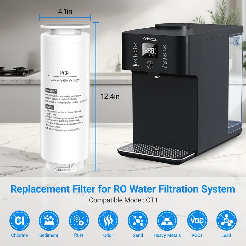 CT1 Genuine Replacement Filter Cartridge for Cobectal Countertop Reverse Osmosis