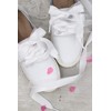Teeoff Satin Ribbon Shoelaces Double Layer Flat Shoe Laces for