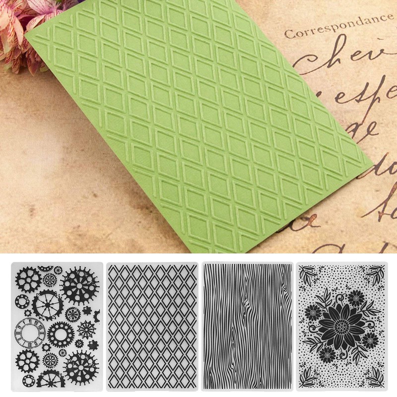 Fdit Carpeta de grabación en Relieve para Bricolaje, 4 Carpetas