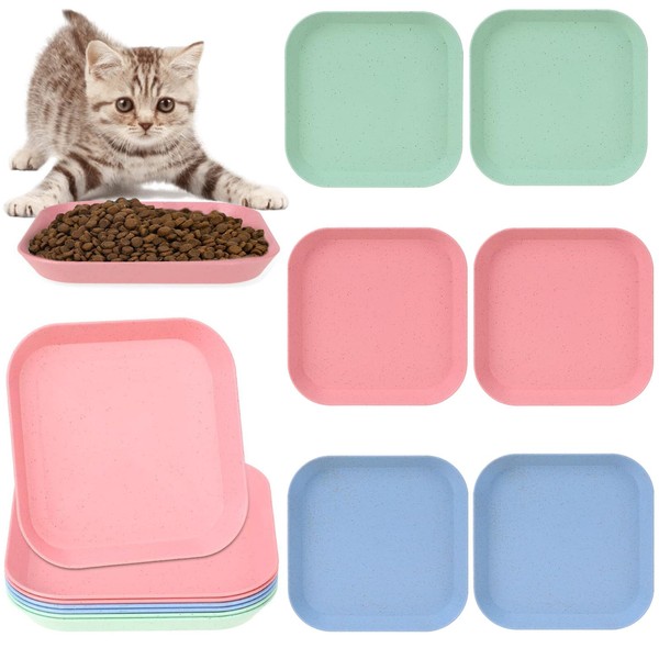 PWCTNT Cat Bowl, Pack of 6 Cat Feeding Bowls, Flat