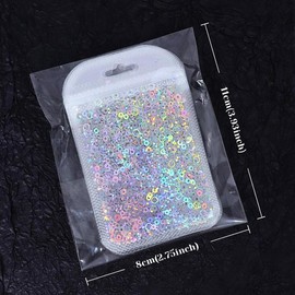 Glitter Sequin Nail Art Decoration, 7 Counts/set Mixed Shaped Glitter Nail Art Decoration, DIY Materials for Nail Art Decoration & Jewelry Making