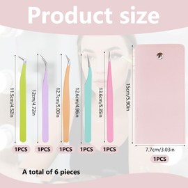 Eyelash Extension Tweezers Set – 5-Piece Stainless Steel Precision Tools for Volume, Classic, and Isolation Lash Applications – Anti-Static, Non-Slip Grip for Professional and Beginner Use