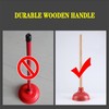 CINGHI LUSSO Toilet Plunger Red Heavy Duty Force Cup Rubber