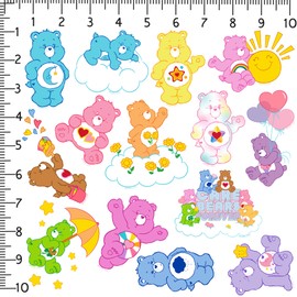 Care Bears Classic 100ct Vinyl Large Deluxe Stickers Variety Pack - Laptop, Water Bottle, Scrapbooking, Tablet, Skateboard, Indoor/Outdoor