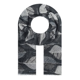 Majea - Women's Slim Neck Scarf, Thin Scarf, Fine Neckerchief, Summer Women's Scarf, Women's Stole (880060), Black (black 4)