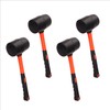4 PCS 12 OZ Rubber Mallet, Rubber Hammer Head, Rubber