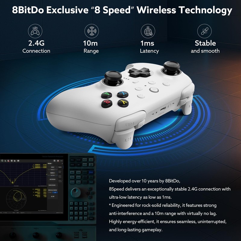 8BitDo Ultimate 2 Wireless Controller with TMR Joysticks for Windows