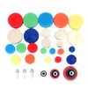 ANCLLO 30pcs Polishing Pad Kit, Sponge and Plush Buffing, Bendable,