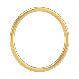 14K Yellow Gold 1.5mm Plain Wedding Band (Ring Size 6)