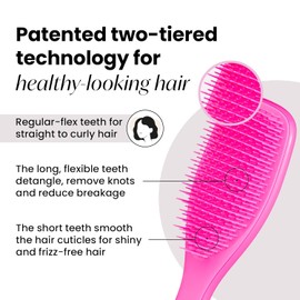 Tangle Teezer Ultimate Detangler Hair Brush - Catwalk Pink, For Wet & Dry Hair, Two-Stage Teeth, Comfortable Grip, Suitable for All Hair Types.