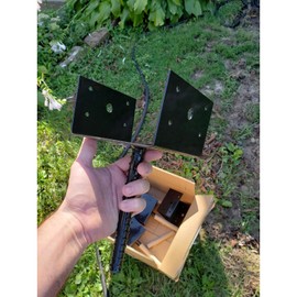 U Shape Fence Post Holder Ground Spike Post Anchor Metal Black Powder Coated 6 Inches x 5 Inches Concrete Post Anchor Deck Post Base, Pack of 4