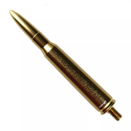 VMS Racing BRASS 50 CALIBER BULLET STUBBY SHORT AMMO ANTENNA 5.5" FOR 94-20 Dodge RAM 1500