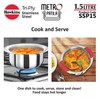 Hawkins 1.5 Litre Metro Patila, Triply Stainless Steel Tope, Induction