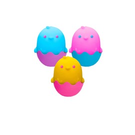 NeeDoh Chicka DeeDoos Stress Squeeze Toys Complete Gift Set Party Bundle - 3 Pack Neon Yellow/Pink/Blue