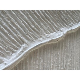 NANKAI Thick Texture White Abstract Oil Painting Thick texture Texture Beach Wave landscape Oil Painting Family Wall Art Deco Oil Painting 24X48 Inches