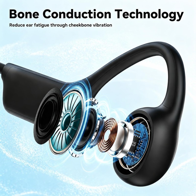 Opinta Swimming Headphones, IPX8 Waterproof Bone Conduction Headphone Wireless Underwater