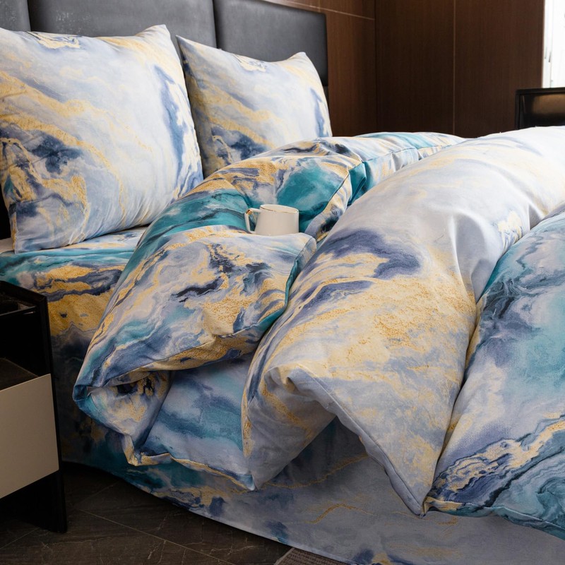 FEBE Bed Linen Marble Duvet Cover Set 140 x 200
