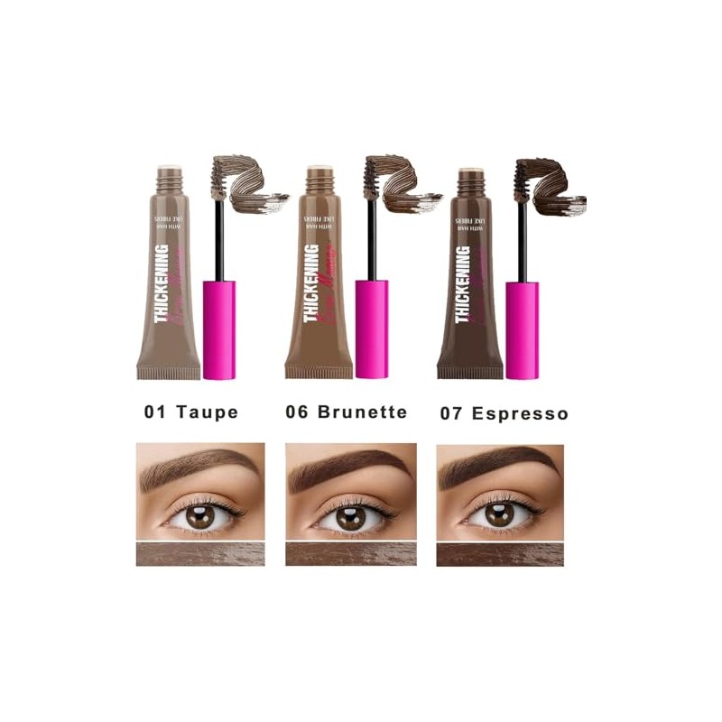 Gel para cejas, Kit de tinte para cejas marrones, Kit