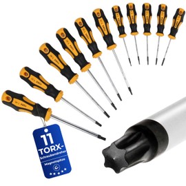 11-tlg. Torx Schraubendreher Satz - Innen - Chrom-Vanadium-Stahl