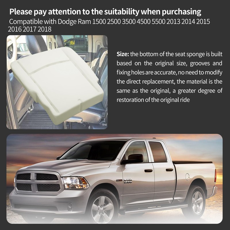 EDIETH Driver Side Bottom Replacement Seat Foam Cushion Fit for