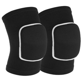 JIYIN 1 Pair Elbow Pads with Thicken Sponge Pad, Black Breathable Protective Volleyball Elbow Pads Fitness Arm Knee Protector Volleyball Sponge Support for Kids Men Women Elderly