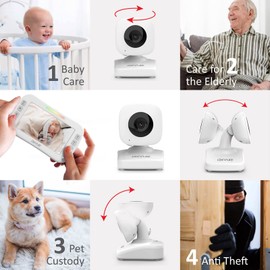 AXVUE Video Baby Monitor, Comfortable Slim Design Handheld Enclosure, 4.3" Screen Monitor & 2 Camera, Range up to 1000ft, 12 Hour Battery Life, 2-Way Talk, Night Vision, Temperature Monitor, No WiFi.