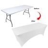 BDDC Table Covers for 4 Foot Tables, Spandex Table Covers