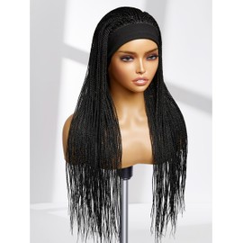 GORGIUS Braided Headband Wig Micro Box Braid Wigs Pre Handmade Synthetic Brading Hair
