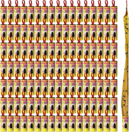 Qualirey 160 Pack Fly Strips Sticky Fly Trap Indoor Outdoor Hanging Fly Ribbon Tape Paper Flying Insect Trap Gnat Killer Traps for Fruit Flies, Bug, Insect, Pest (Yellow)