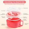 AI LOVE PEACE Microwavable Ramen Bowl Cooker with Lid -