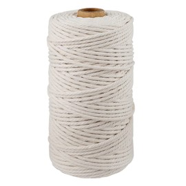 G2PLUS 328 Feet 3mm Natural Cotton String for Crafts,Gift Wrapping Twine,Arts & Crafts, Home Decor, Gift Packaging (Beige)