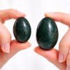 2-Piece Drilled Nephrite Jade Stone Egg Set – Medium &