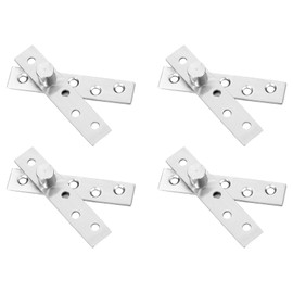 sourcing map 4 Pcs Invisible Door Pivot Hinge, Hidden Door Hinge, 180 Degree Rotation Concealing Hinge for Secret Door, Bookcase, Swinging Door, 3.74 Inch