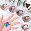 VAPKER 215Pcs Blue Push Pins Set,Hook Push Pins,Round Head Map
