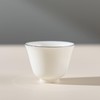 SILINE Ceramic Portable Gaiwan Tea Bowl Set,Chinese Suet Jade White