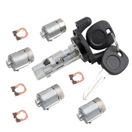 Ignition Switch Lock Cylinder With 4 Door Lock Cylinder Compatible With Chevy GMC Vehicle 2001-2007 Express 1500 2500 3500 Savana 1500 2500 3500, Replace#704600 + 706591 X 4 + 598007 X 2 (No chip)